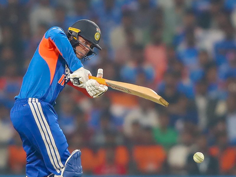 Abhishek Sharma’s 84, Rinku Singh’s 44 not out carry India to 238/7 against New Zealand in the T20I series opener at the New VCA Stadium in Nagpur on Wednesday. Photo credit: IANS