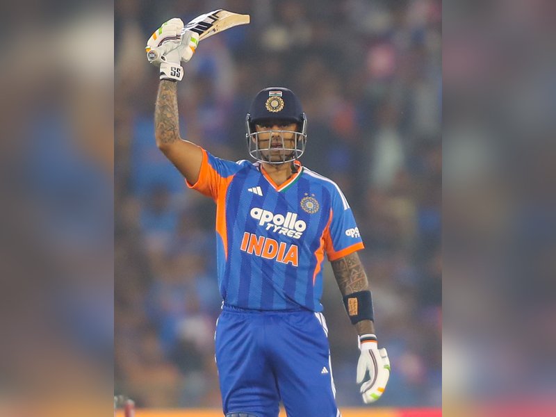 'Never saw anyone hit the ball like he did,' says Suryakumar Yadav on Ishan Kishan's fiery 76 that helped Indi beat New Zealand in the second T20I in Raipur on Friday. Photo credit: IANS 
