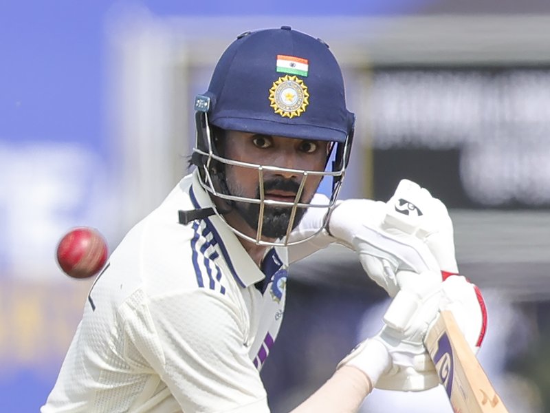 India vice-captain KL Rahul retires hurt due to severe cramps in the first Test against Sri Lanka in Galle on Saturday. Photo credit: IANS