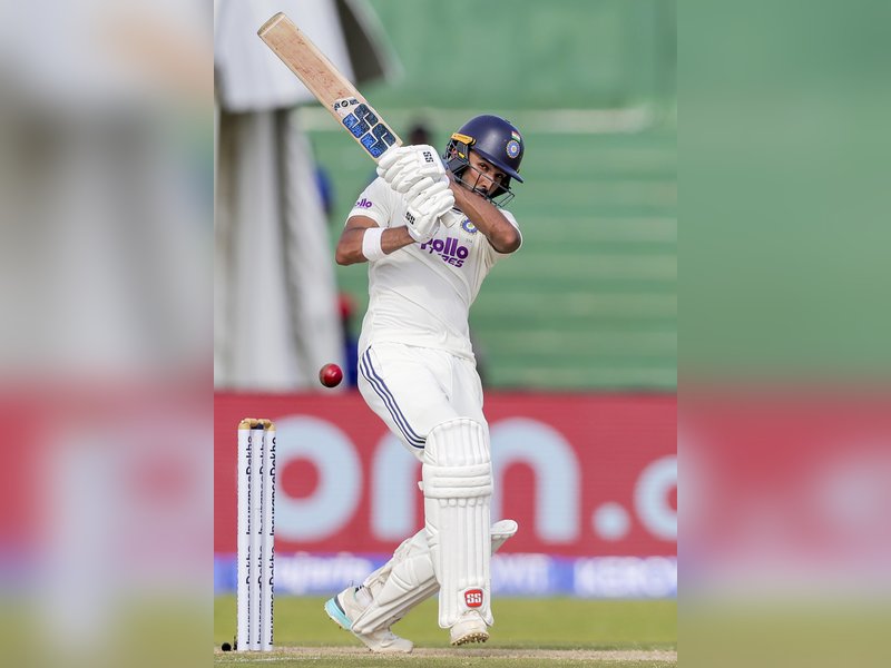 Devdutt Padikkal's maiden Test century helps India dominate proceedings in the first Test against Sri Lanka at the Galle International Stadium in Galle on Saturday. Photo credit: IANS 