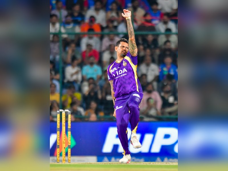 It comes down to hard work and a lot of time spent in the nets, says Kolkata Knight Riders' Sunil Narine in their Indian Premier League (IPL) 2026 clash against Delhi Capitals at the Arun Jaitley Stadium on Friday. Photo credit: IANS 
