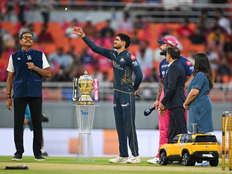 Unchanged Rajasthan Royals elect to bat first against Gujarat Titans, Sai Kishore returns for Qualifier 2 of the Indian Premier League (IPL) 2026 at the Maharaja Yadavindra Singh International Cricket Stadium in New Chandigarh on Friday. Photo credit: IANS
