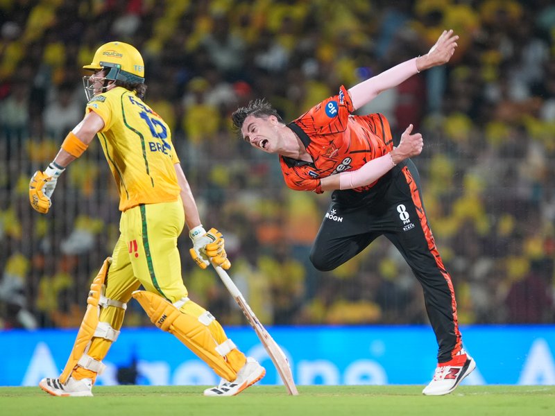 Dewald Brevis’ 44 helps Chennai Super Kings post 180/7 against Sunrisers Hyderabad in Match 63 of the Indian Premier League (IPL) 2026 at the M.A. Chidambaram Stadium in Chennai on Monday. Photo credit: IANS 