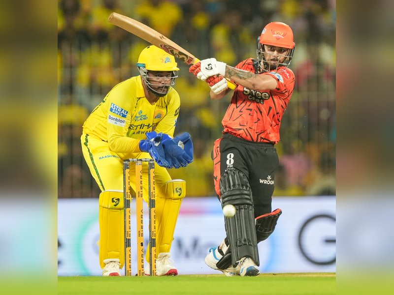 Ishan Kishan shines as Sunrisers Hyderabad secure playoff berth with five-wicket win over Chennai Super Kings in Match 63 of the Indian Premier League (IPL) 2026 playoffs at the M.A. Chidambaram Stadium in Chennai on Monday. Photo credit: IANS 