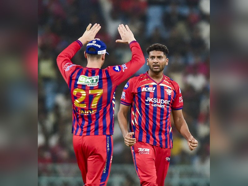 Whatever performance I’ve had should convert into a win, says Lucknow Super Kings' Mohsin Khan after taking five-wickets against Kolkata Knight Riders in Lucknow on Sunday. Photo credit: IANS  