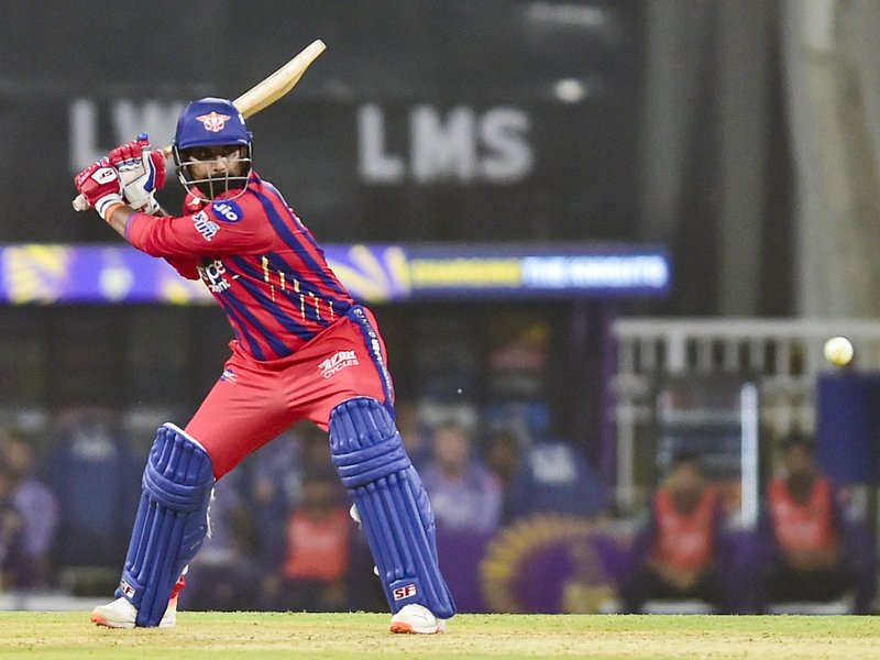 Mohammed Shami's last-ball six takes Lucknow Super Giants-Kolkata Knight Riders game to Super Over in the Indian Premier League (IPL) 2026 at the BRSABV Ekana Stadium on Sunday. Photo credit: IANS