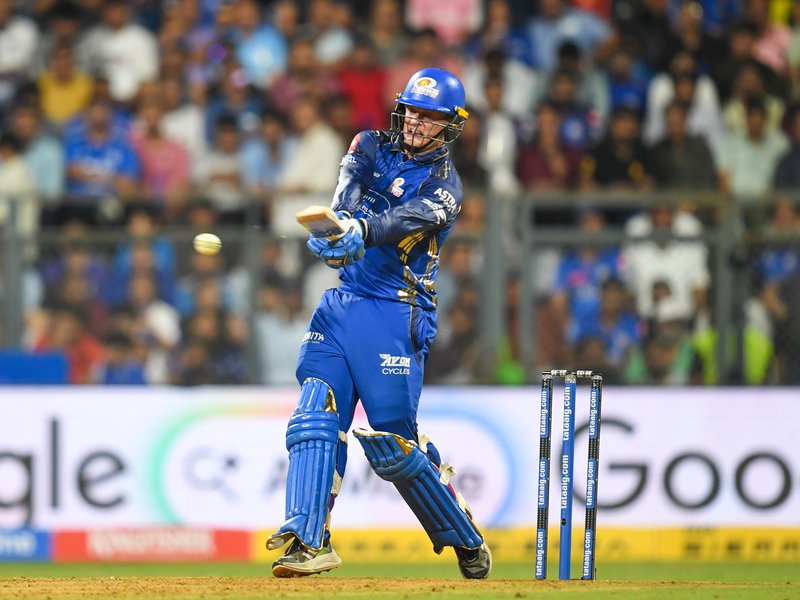 Loved batting with Ryan Rickelton - amazing innings, says Mumbai Indians' Jacks of his opening partner's knock during Match 41 of the Indian Premier League (IPL) 2026 at the Wankhede Stadium in Mumbai on Wednesday. Photo credit: IANS