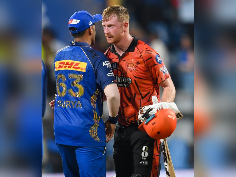 Unbeaten Heinrich Klaasen guides Sunrisers Hyderabad to highest-ever run chase at Wankhede Stadium, beating Mu8mbai Indians by six wickets in the 41st match of the Indian Premier League (IPL) 2026 in Mumbai. Photo credit: IANS 