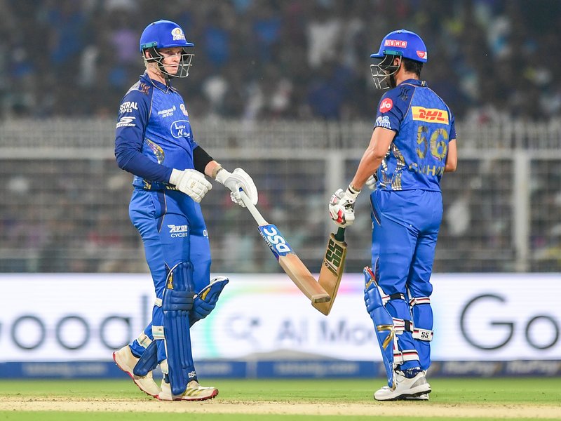 Clinical bowling led by Green, Saurabh and Narine help Kolkata Knight Riders restrict Mumbai Indians to 147/8 in Match 65 of the Indian Premier League (IPL) 2026 clash at the Eden Gardens in Kolkata on Wednesday. Photo credit: IANS 