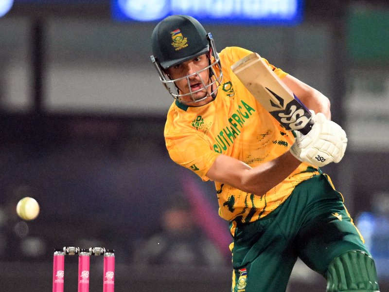 Marco Jansen’s unbeaten 55 carries South Africa to 169/8 against New Zealand in Semifinal 1 of the ICC Men's T20 World Cup 2026 at the Eden Gardens in Kolkata on Wednesday. Photo credit: IANS