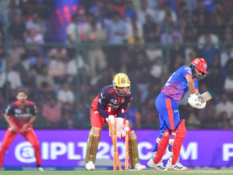 Josh Hazlewood, Bhuvneshwar Kumar sizzle as Royal Challengers Bengaluru bowl out listless Delhi Capitals for just 75 in the Indian Premier League (IPL) 2026 at the Arun Jaitley Stadium in New Delhi on Monday. Photo credit: IANS 