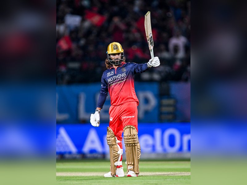 Rajat Patidar's unbeaten 93 powers Royal Challengers Bengaluru to record 254/5 against Gujarat Titans in Qualifier 1 of IPL 2026 at the Himachal Pradesh Cricket Association Stadium on Tuesday. Photo credit: IANS 