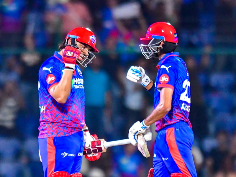 Starc, Rahul, Porel, Ashutosh keep DC's playoffs hopes alive with five-wicket win over RR. Photo credit: IANS 