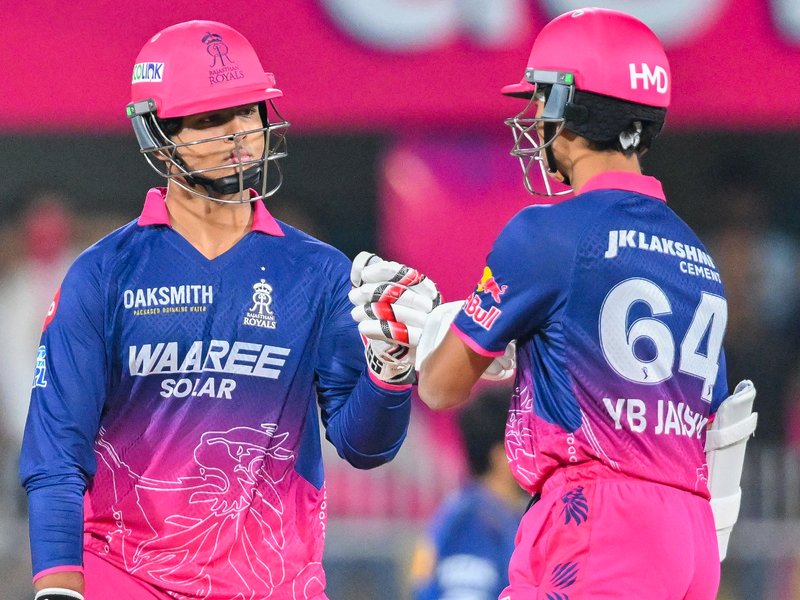 आईपीएल 2026: बारिश से प्रभावित मैच में चमके जायसवाल-सूर्यवंशी, आरआर ने 27 रन से एमआई को हराया