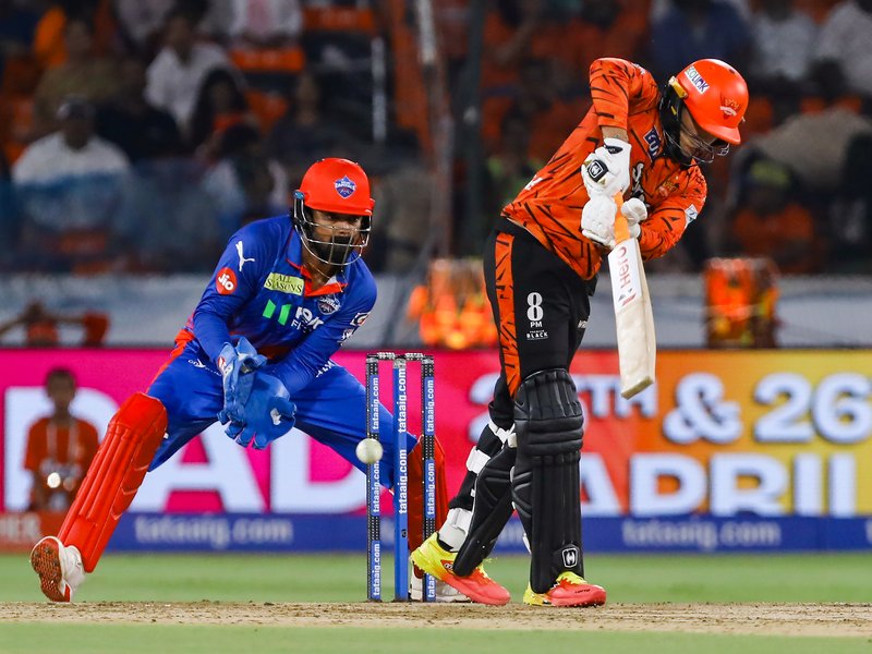 Abhishek Sharma’s century powers Sunrisers Hyderabad to third spot with 47-run win over Delhi Capitals in the Indian Premier League 2026 in Hyderabad on Tuesday. Photo credit: IANS