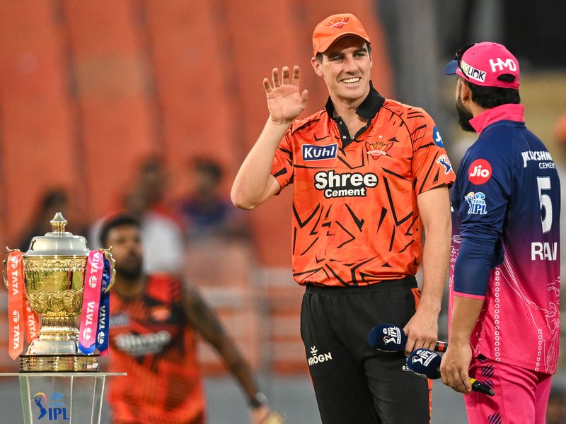 Ravindra Jadeja come in for Rajasthan Royals as Sunrisers Hyderabad elect to bowl in the Eliminator of the Indian Premier League (2026) at the Maharaja Yadavindra Singh International Cricket Stadium, New Chandigarh, on Wednesday. Photo credit: IANS 