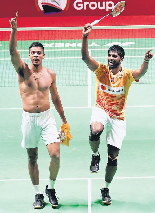 Satwiksairaj Rankireddy/Chirag Shetty claims top spot in latest men’s doubles BWF rankings. 