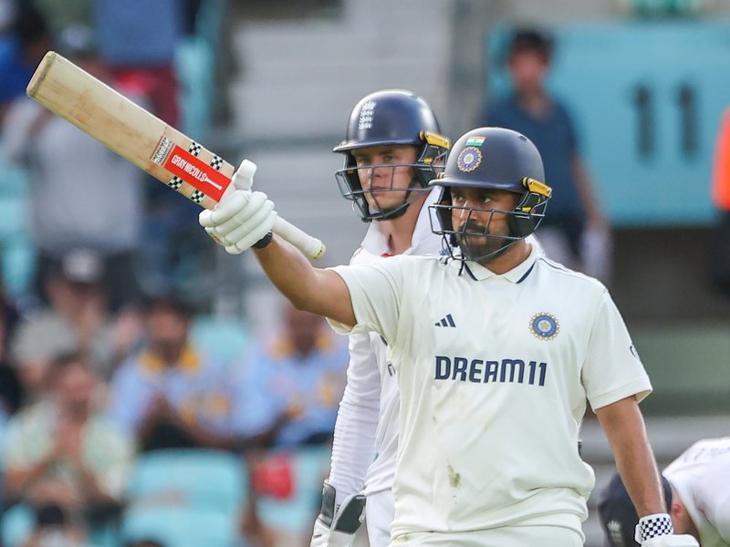 Karun Nair's unbeaten half-century takes India to 204/6 at stumps on day 1 of the fifth and final Test of the Anderson-Tendulkar Trophy at the Oval in London on Thursday. IANS Photos