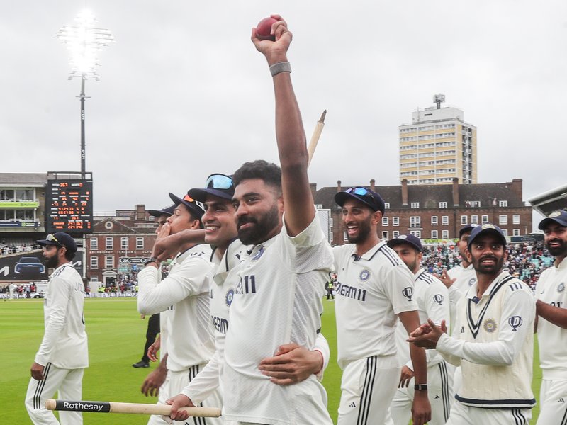 'Maza aa gaya dekh ke':  Shikhar Dhawan lauds India’s fight after their thrilling win in the fifth and final Test of the Anderson-Tendulkar Trophy at The Oval in London. Photo credit: IANS 