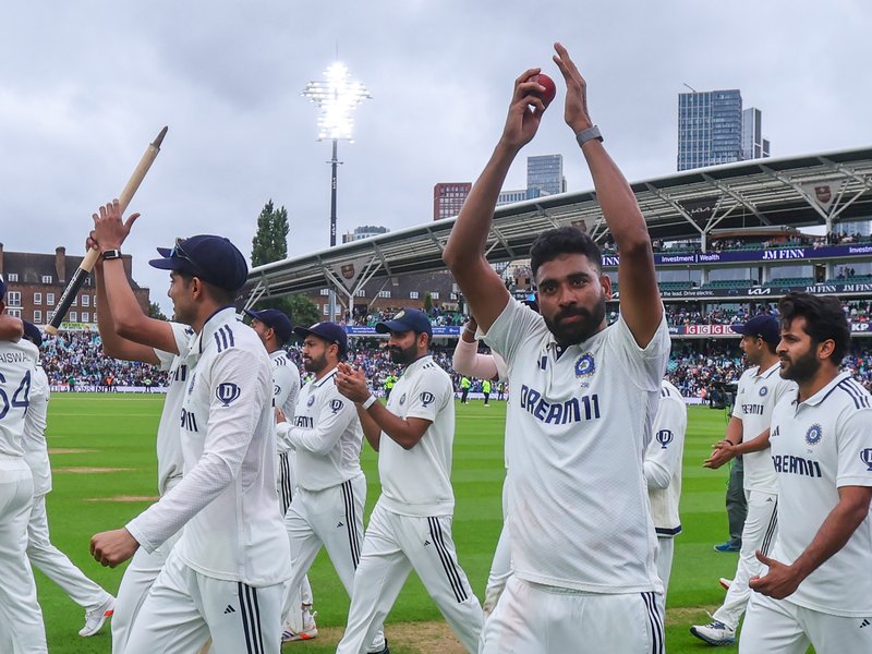 Young Indians script gritty comeback to silence doubters in England by drawing the Anderson-Tendulkar Trophy series 2-2 by winning the fifth and final Test at The Oval in London on Monday. Photo credit: IANS