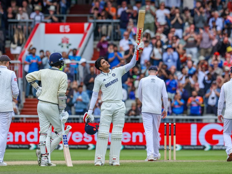 Gill equals Bradman record with fourth ton as Test Captain