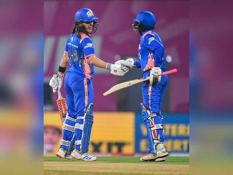 Sajeevan Sajana top-scores with 45 as Mumbai Indians (MI) make a competitive 154/6 against Royal Challengers Bengaluru (RCB) in the opening match of the 2026 Women’s Premier League (WPL) at the Dr. DY Patil Stadium in Navi Mumbai on Friday. Photo credit: IANS