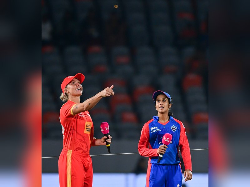 Unchanged Delhi Capitals elect to field as Georgia Wareham, Tanuja Kanwar come in for Gujarat Giants in the Women's Premier League (WPL) 2026 in Vadodara on Tuesday. Photo credit: IANS