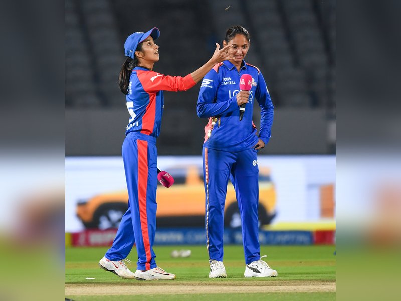 Deeya, Vaishnavi debut as Delhi Capitals elect to bowl against Mumbai Indians in Match 13 of the Women's Premier League (WPL) 2026 at the Kotambi Stadium in Vadodara on Tuesday. Photo credit: IANS