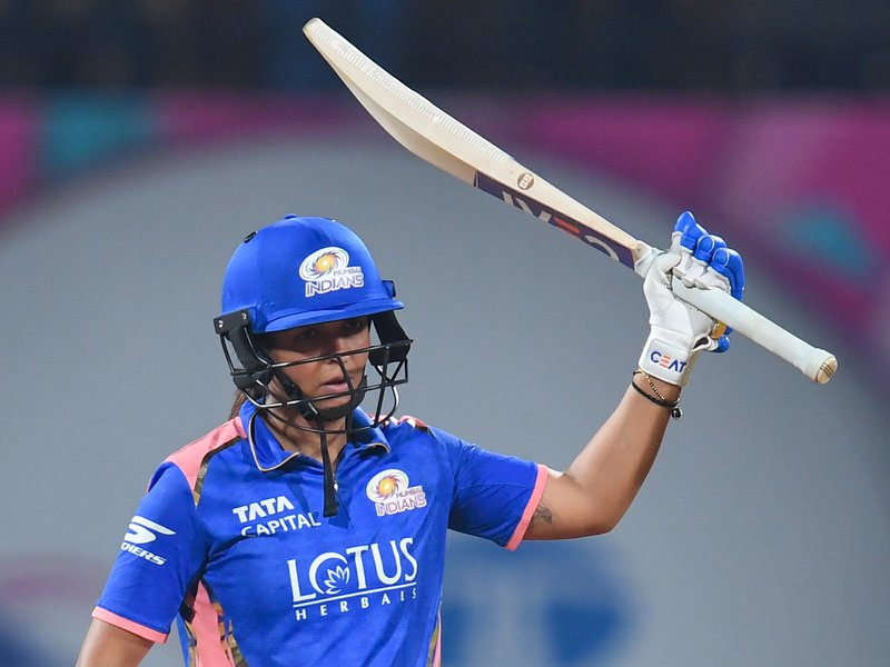 Harmanpreet Kaur, Nicola Carey steer Mumbai Indians to dominant win over Gujarat Giants in Match 6 of Women's Premier League (WPL) 2026 at the DY Patil Stadium in Navi Mumbai on Tuesday. Photo credit: IANS