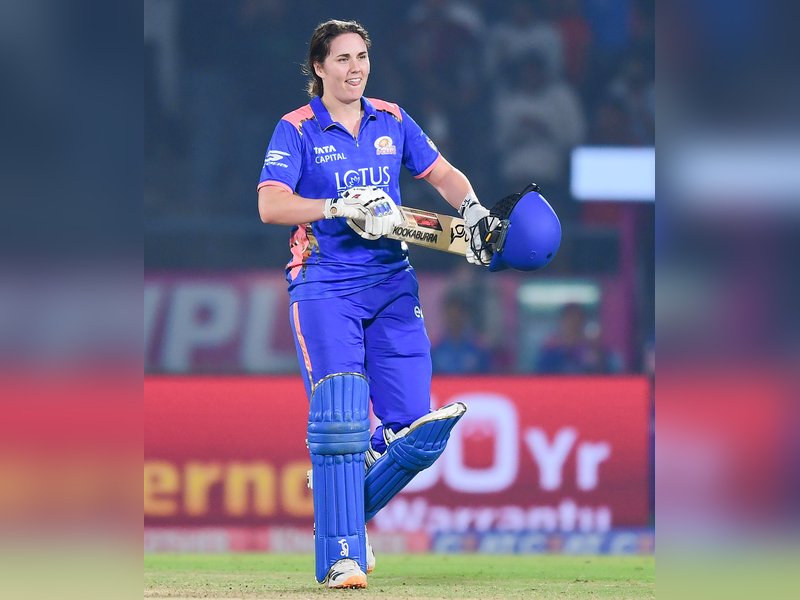Seen a few players get out in the 90s, so didn’t want to replicate that, says Nat Sciver-Brunt after scoring the first century of the Women's Premier League (WPL) 2026 at the BCA Stadium in Vadodara on Monday. Photo credit: IANS