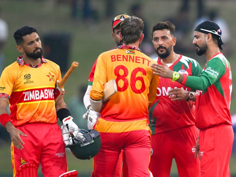 T20 WC: All the stats from Zimbabwe's dominant 8-wicket win over Oman 
