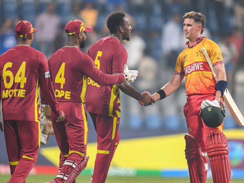 T20 WC: Hetmyer's majestic 85, Motie's 4-fer help Windies thrash Zimbabwe by 107 in Super 8s