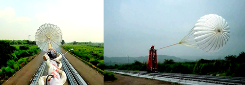 Gaganyaan Mission: ISRO conducts Drogue Parachute Deployment Test. (photo:@IndianTechGuide)