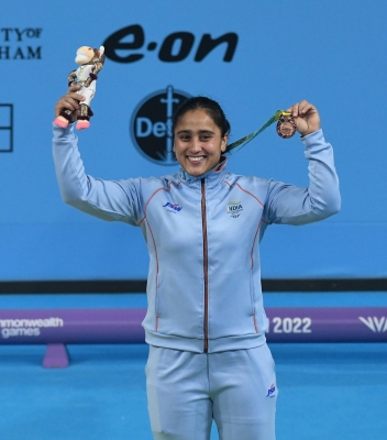 Harjinder Kaur won silver medal in women’s 69kg weightlifting in the Commonwealth Games 2026 in Glasgow on Tuesday. Photo credit: IANS