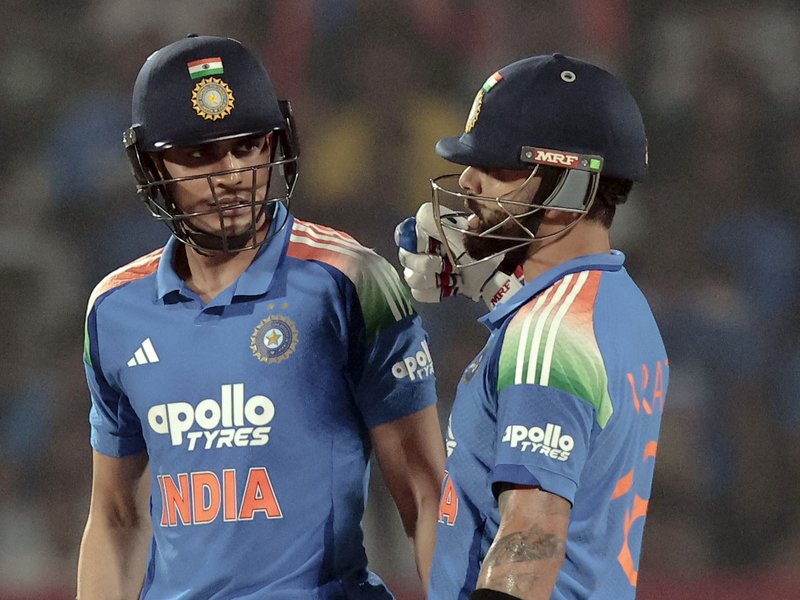 Hope he keeps piling on runs, says India skipper Shubman Gill on Virat Kohli's match-winning 93-run knock against New Zealand in the first ODI in Vadodara on Sunday. Photo credit: IANS