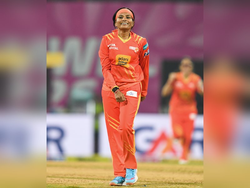 Had been waiting for this spell for a long time, so it feels great, says Gayakwad after Gujarat Giants' win over UP Warriorz in the Women's Premier League (WPL) 2026 in Vadodara on Thursday. Photo credit: IANS