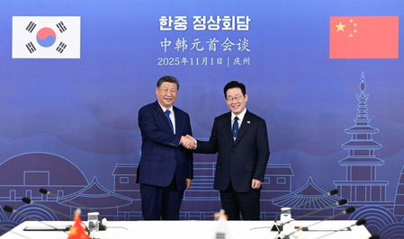 शी चिनफिंग ने दक्षिण कोरियाई राष्ट्रपति के साथ वार्ता की