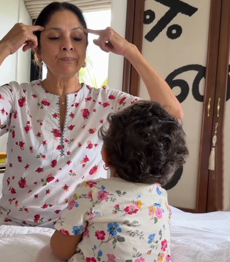 Masaba Gupta shares the simple joy of watching mom Neena Gupta teach Om chanting to granddaughter Matara Masaba Gupta shares the simple joy of watching mom Neena Gupta teach Om chanting to granddaughter Matara