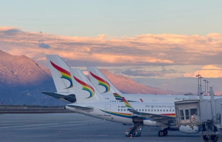 शीत्सांग में नागरिक विमानन के यात्री प्रवाह में अक्टूबर में 12% की वृद्धि