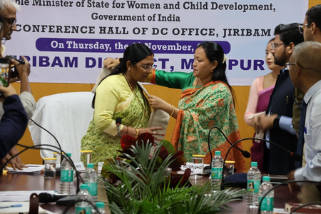 Manipur: Union Minister Savitri Thakur hails Jiribam’s progress in health and education