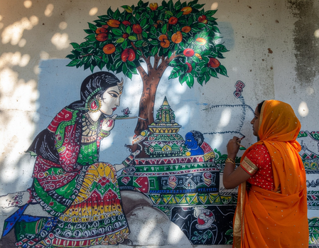 भारत की जनजातीय कला परंपराओं, मान्यताओं और जीवनशैली का जीवंत चित्रण भारत की जनजातीय कला परंपराओं, मान्यताओं और जीवनशैली का जीवंत चित्रण