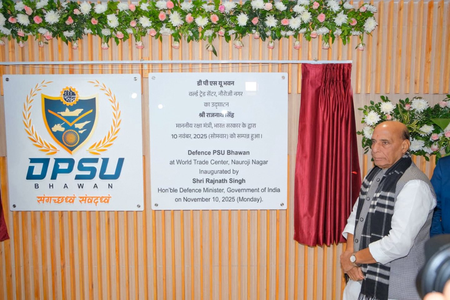 Rajnath Singh inaugurates new DPSU Bhavan, defence PSUs ink 3 major MoUs Rajnath Singh inaugurates new DPSU Bhavan, defence PSUs ink 3 major MoUs
