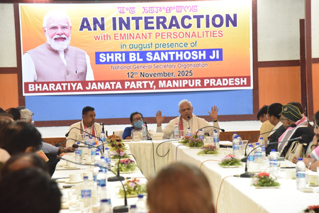 BJP leaders land in Manipur amid govt formation buzz