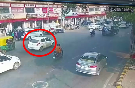 CCTV footage shows Umar driving car with explosives in Connaught Place before Red Fort blast