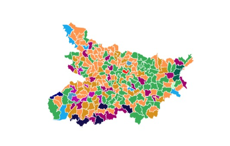 बिहार विधानसभा 2025 एनडीए को भारी बढ़त, भाजपा सबसे बड़ी पार्टी, कांग्रेस सिर्फ 6 सीटों पर आगे