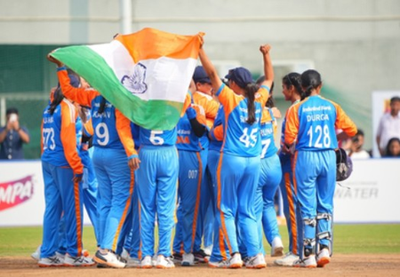 दृष्टिबाधित महिला टी20 विश्व कप भारतीय टीम ने अमेरिका को हराकर सेमीफाइनल में जगह बनाई दृष्टिबाधित महिला टी20 विश्व कप भारतीय टीम ने अमेरिका को हराकर सेमीफाइनल में जगह बनाई