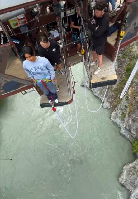 Actress Nabha Natesh goes bungee jumping in New Zealand; terms it "living"