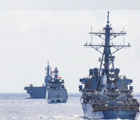 INS Sahyadri participates in sea phase of Exercise Malabar