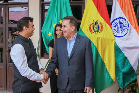 Indian envoy discusses bilateral ties during 1st official visit to Bolivia's Beni Department Indian envoy discusses bilateral ties during 1st official visit to Bolivia's Beni Department