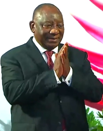 जी20 लीडर्स समिट  राष्ट्रपति रामफोसा ने पीएम मोदी का नमस्ते से किया खास स्वागत, वीडियो वायरल